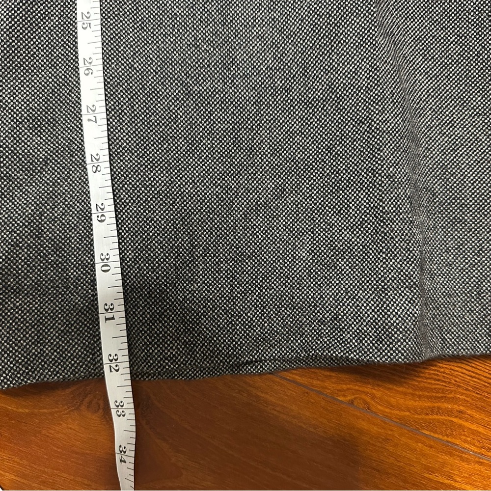 DKNY Gray Wool-Blend Herringbone Dress Pants | Size 16 | Wide Leg | Lined - Picture 5 of 9